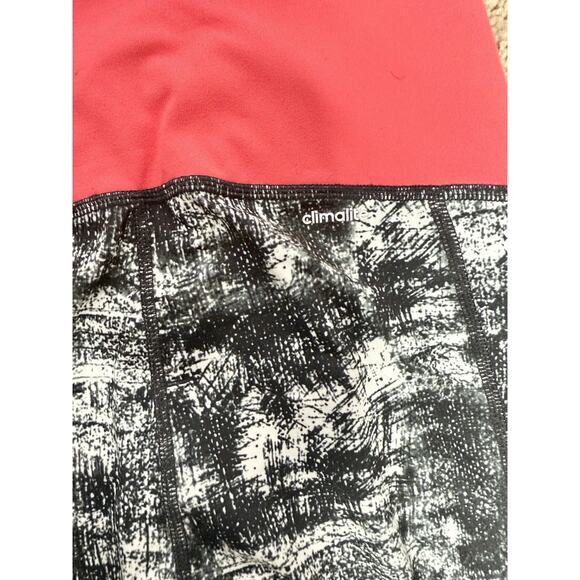 Adidas ClimaLite Active High-rise Leggings Black White Pink Stripes Size XSmall - Picture 5 of 8